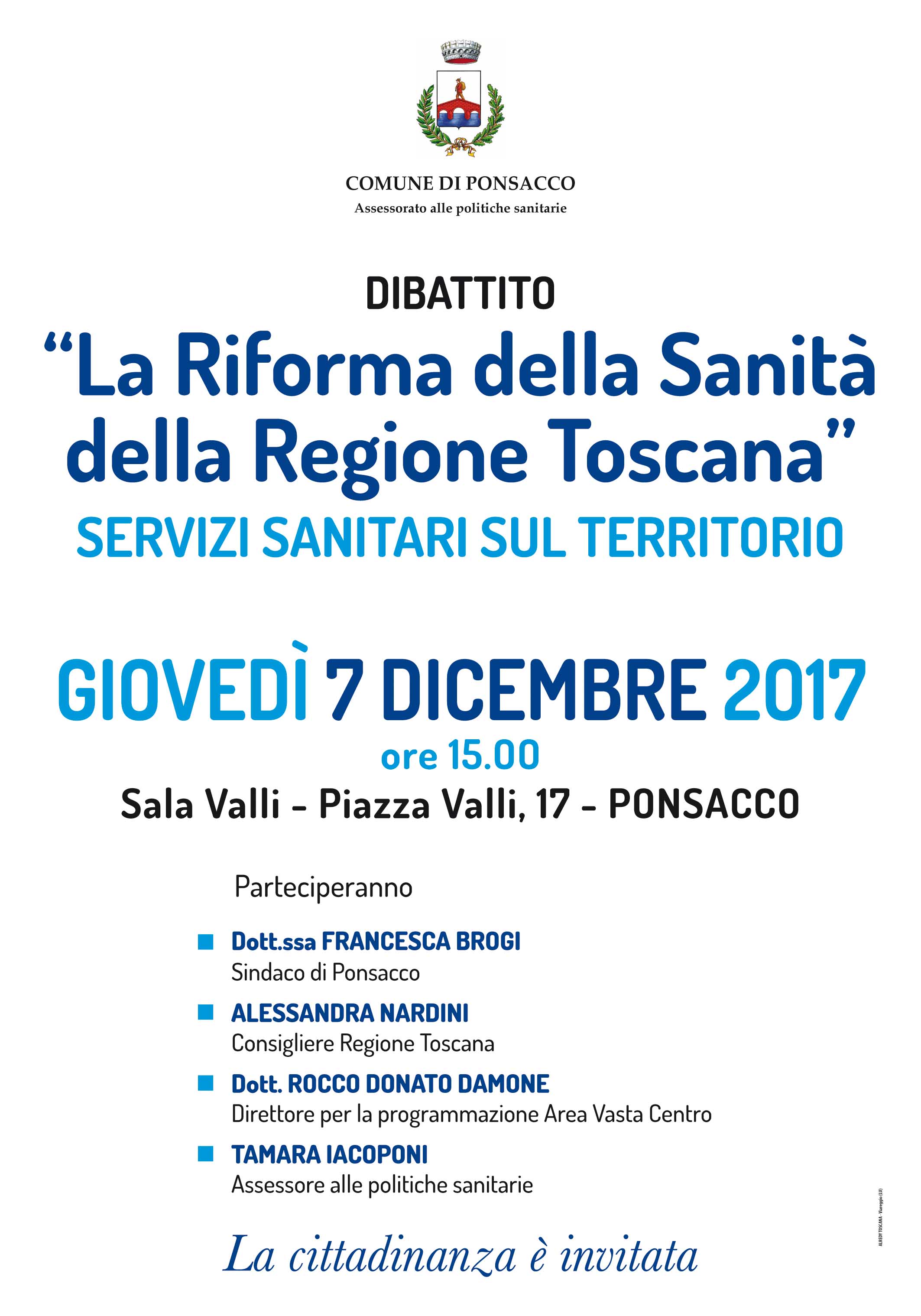 Dibattito - La Riforma della Sanità della Regione Toscana - Servizi sanitari sul territorio